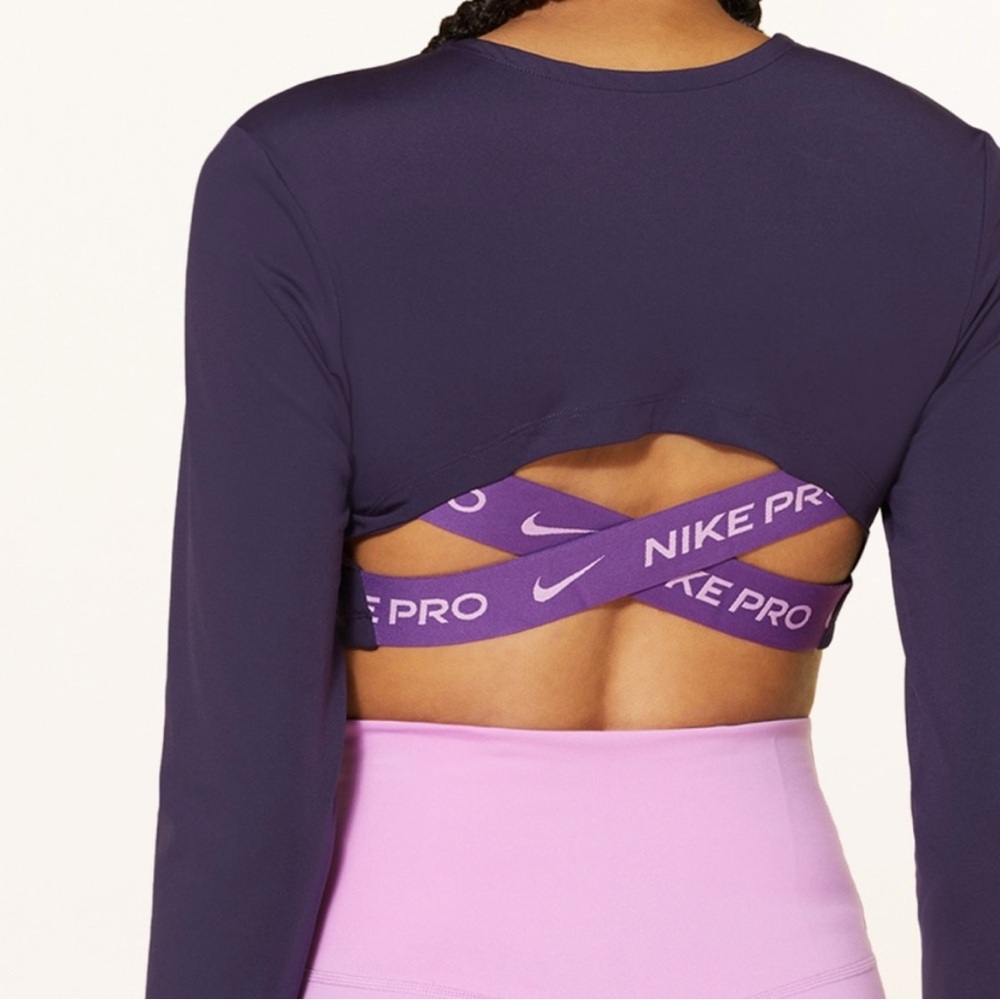 Nike Pro Dri-Fit crop long sleeve top.